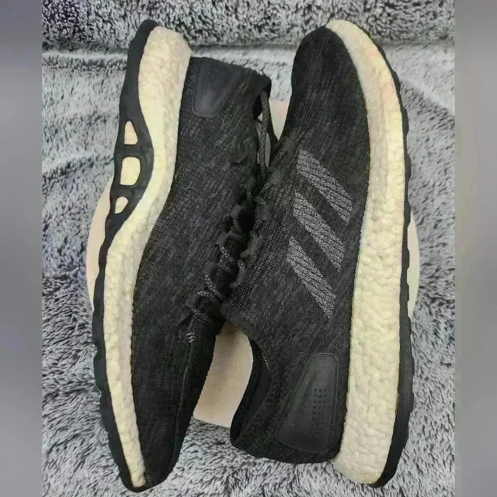 Adidas Pureboost Core Black Dark Solid Grey Sneakers Shoes Men Size 13 CP9326